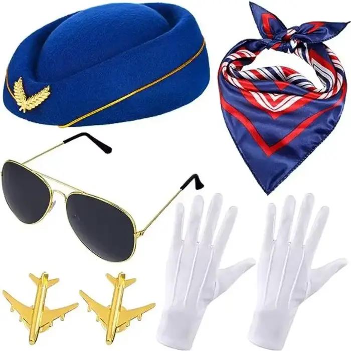 Accessoires de vêtements d'agent de bord pour femmes