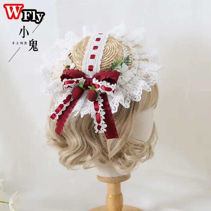 Chapeau de paille Harajuku kawaii patchwork pour femmes et filles été plage coiffure extérieure élégance soleil ocassions spéciales