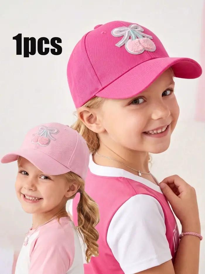 Casquette de baseball colorée pour filles de 5 à 10 ans