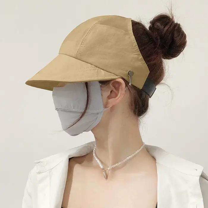 Chapeau de soleil d'été pour femmes, pare-soleil pliable, plage, grands bords, cyclisme, activités de plein air, style sportif, protection solaire, printemps et été