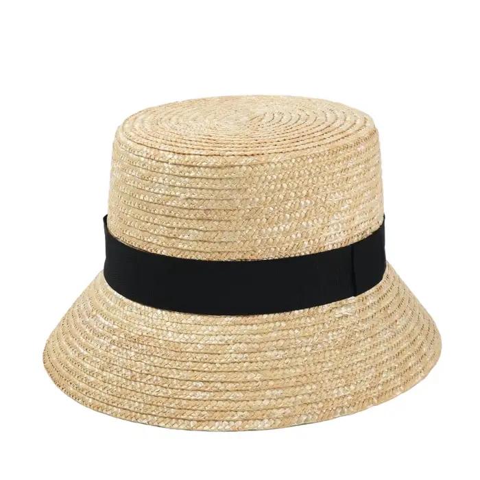Nouveau chapeau bob en paille tendance pour femme