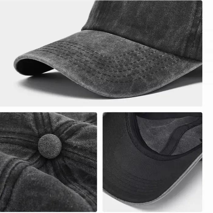 Casquette de baseball en coton délavé pour hommes et femmes style sport vintage hip hop pour occasions décontractées et événements sportifs