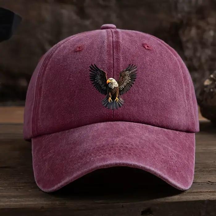Une casquette de baseball imprimée aigle ailé pour chapeau d'extérieur pour hommes
