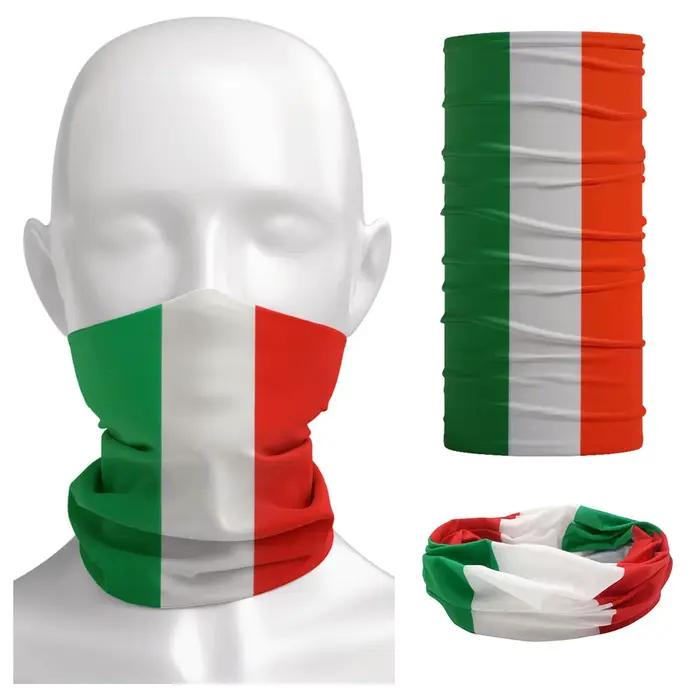 Couvre-chef drapeau italien multifonction pour femmes bandana polyester classique extérieur printemps été activité sportive randonnée cagoule masque de protection