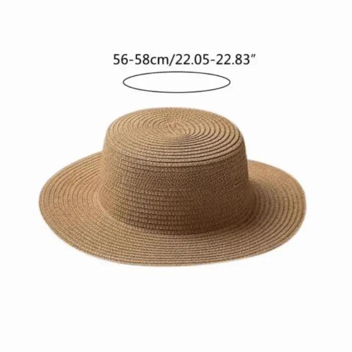 Chapeau de paille à large bord tendance pour femme, chapeau de soleil polyvalent, chapeau de plage, chapeau Panama pour été et hiver, accessoire de mode, élégant et durable