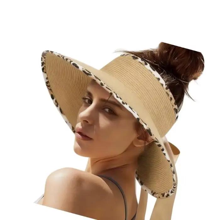 Chapeau soleil respirant avec nœud papillon 39BB