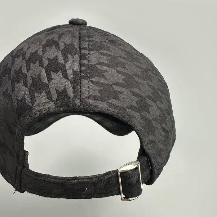 Casquette de baseball rétro pied-de-poule unisexe protection solaire color block polyester pour femmes hommes occassions extérieures sportives