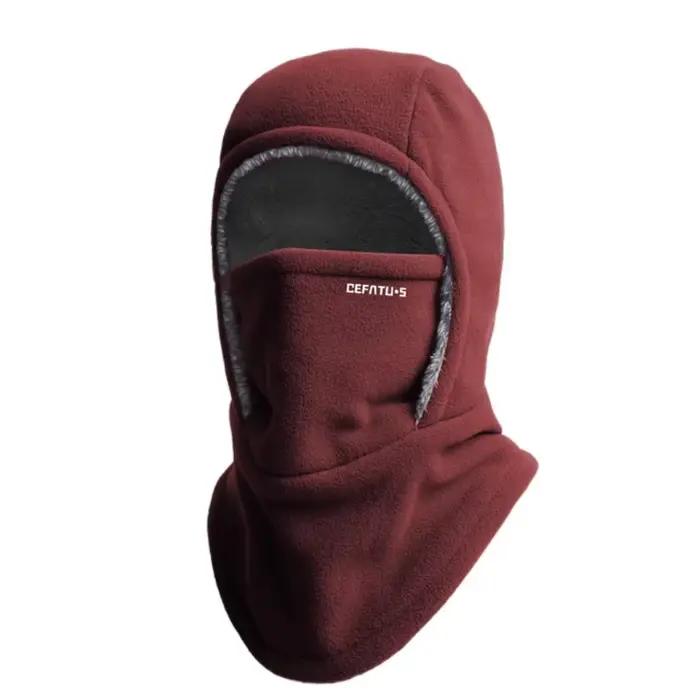 Cagoule polaire casquette de cyclisme résistant au froid coupe-vent capuche chaude et chapeau épaissir thermique Ski