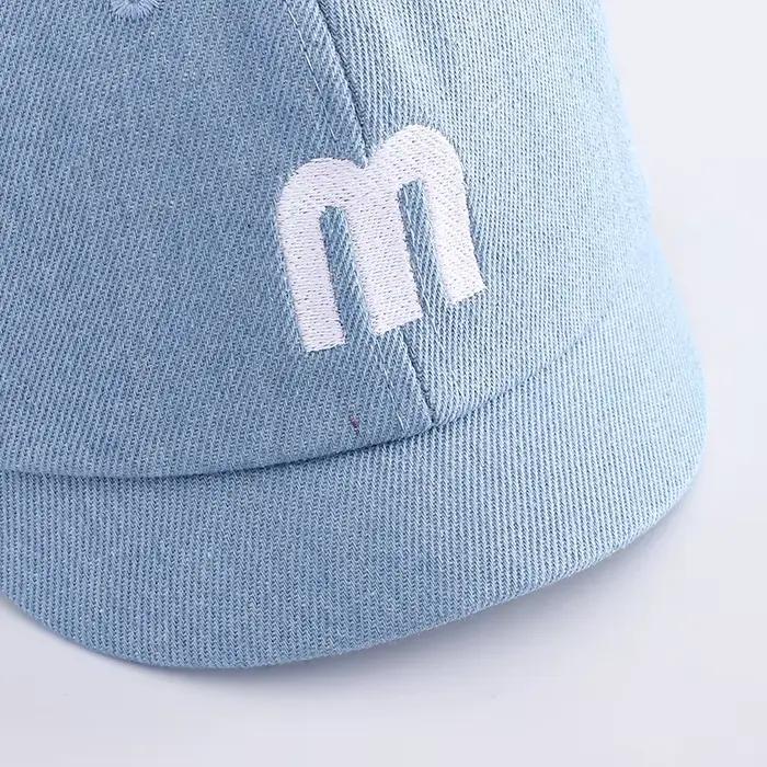 Nouvelle casquette de baseball en jean à large bord pour enfants
