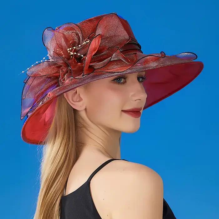 Chapeaux de protection solaire à large bord pour femmes