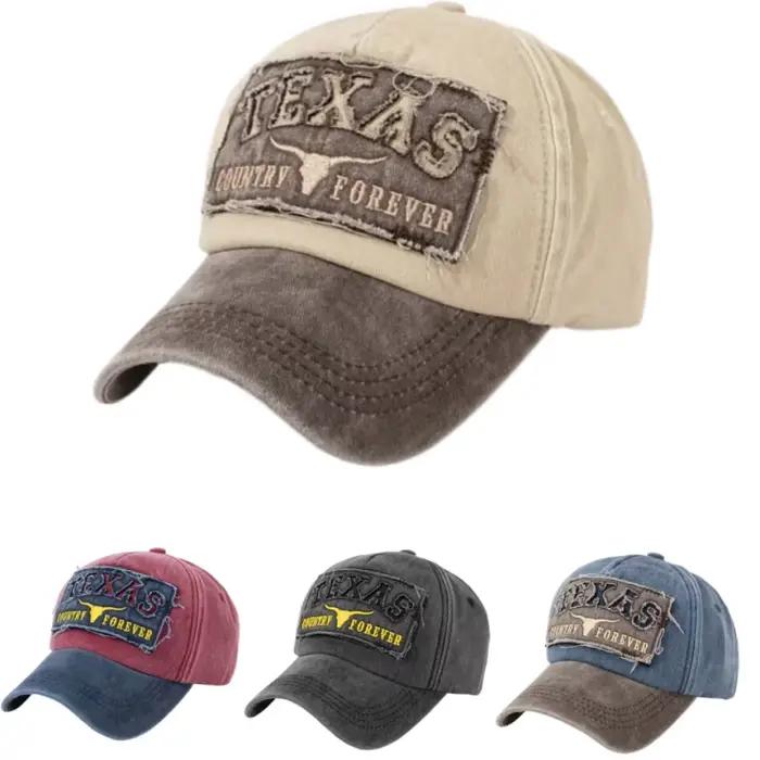 Casquette de baseball vintage brodée Texas pour hommes et femmes