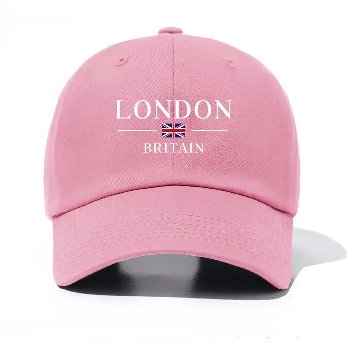 Casquette de Baseball imprimée London pour adultes, chapeau de papa réglable et doux, Style rétro minimaliste, décontracté, parfait comme cadeau, 1 pièce