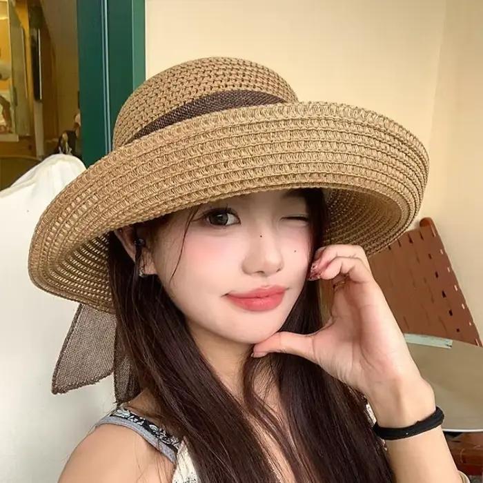☂ Chapeau vintage pour femme avec nœud