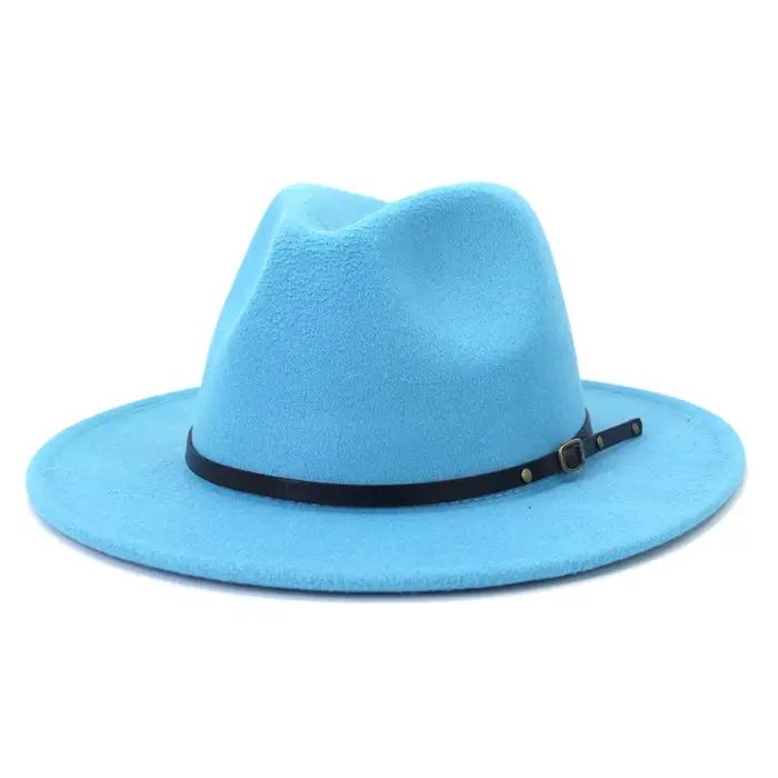 Fedora chapeau femmes hommes automne hiver Vintage feutré Jazz haut chapeaux dames tendance fête mariage Performance casquette Sombreros De Mujer