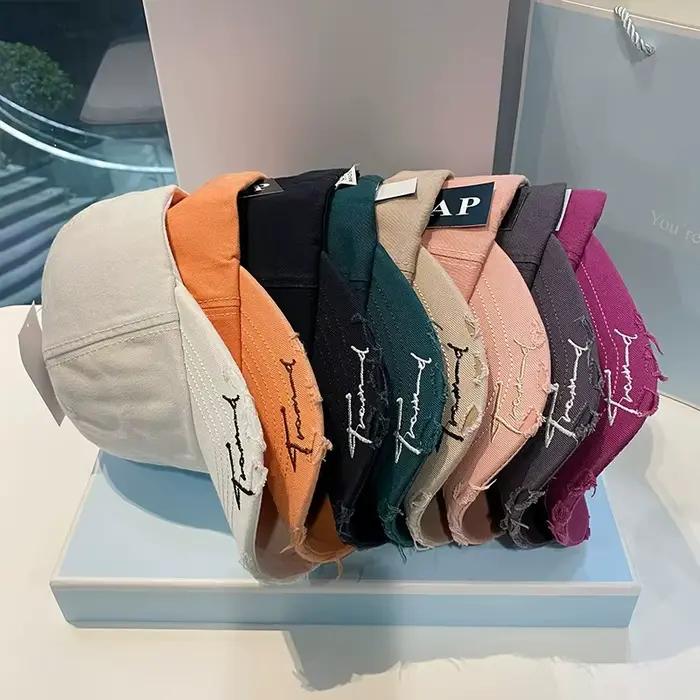Casquette de baseball délavée vintage pour gros enfants Ins mode lettre broderie chapeau de soleil pour printemps été streetwear chapeaux pour hommes
