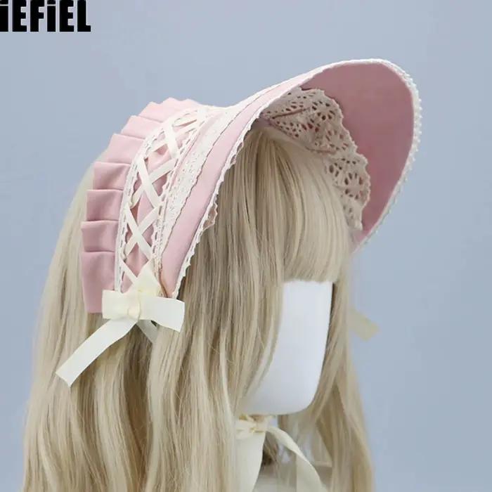 Chapeau à nœud en dentelle victorienne de style colonial pour fête