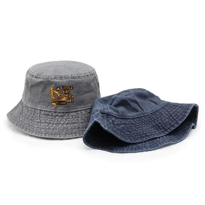 Chapeau de seau en coton pour hommes et femmes, décontracté, pliable, adapté aux quatre saisons et aux activités de plein air