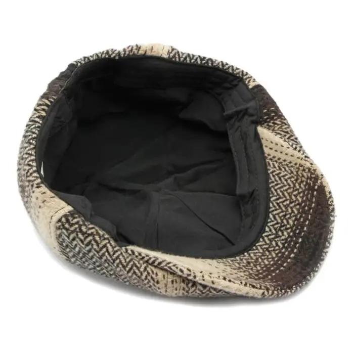 Bérets automne hiver chapeaux pour hommes femmes Vintage Plaid artiste peintre octogonal béret chapeau mâle femme
