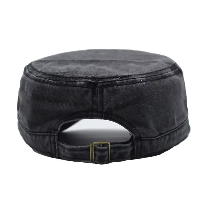 Casquettes plates en coton délavé pour hommes