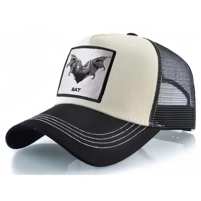 Casquette de baseball en maille brodée motif chauve-souris