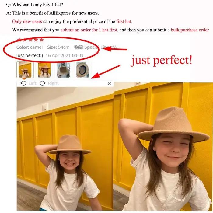 Chapeau Fedora pour filles et garçons enfants de petite taille en coton polyester multicolore pour toutes les saisons occasions décontractées