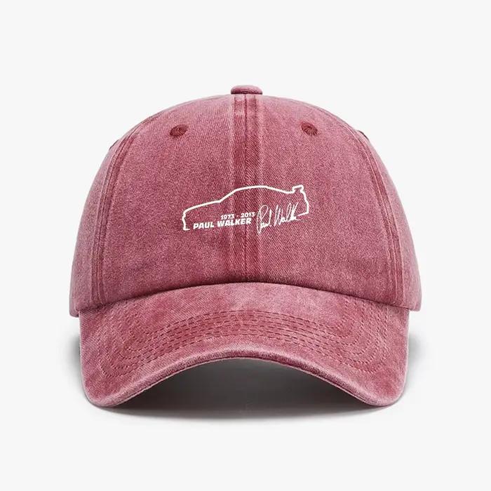 Casquette de baseball imprimée Paul Walker Fast And Furious pour hommes