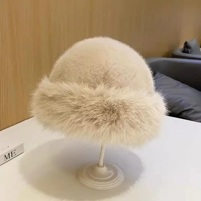 Chapeau de mode coréenne pour femmes hiver épais chaud Imitation fourrure