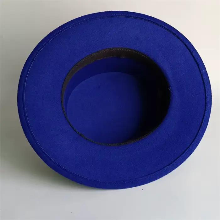 Chapeau de mariage blanc Fedora à dessus plat M