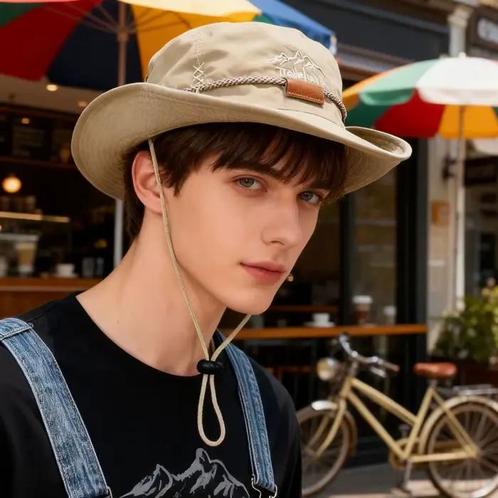 Chapeau de soleil d'extérieur kaki pour hommes