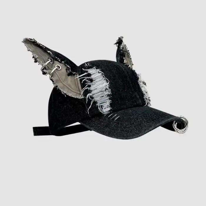 Nouvelle Casquette de Baseball Y2K Hot Girl avec Oreilles de Lapin