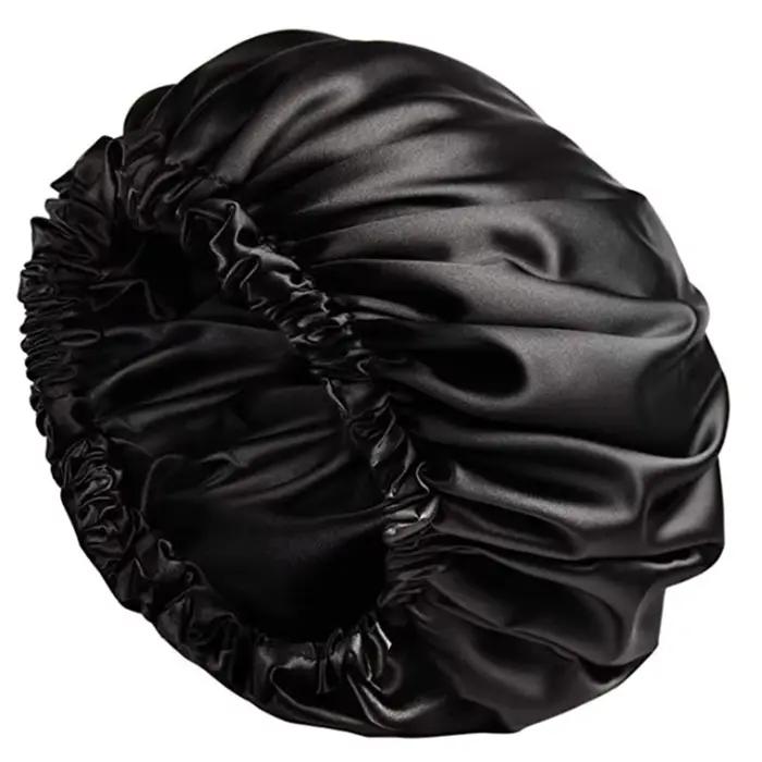 Bonnet en soie véritable 100% Birdtree double couche pour femmes nuits confortables et chevelures soyeuses occassions décontractées et cadeaux spéciaux