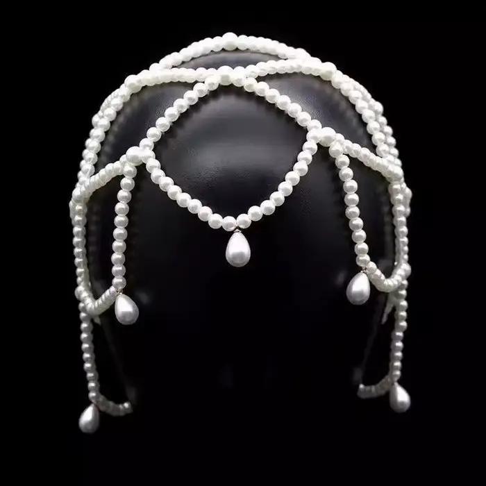 Nouveau Chapeau Chic Femme 2026 Tissé à la Main en Perles Blanches – Bonnets Élégants pour Dames