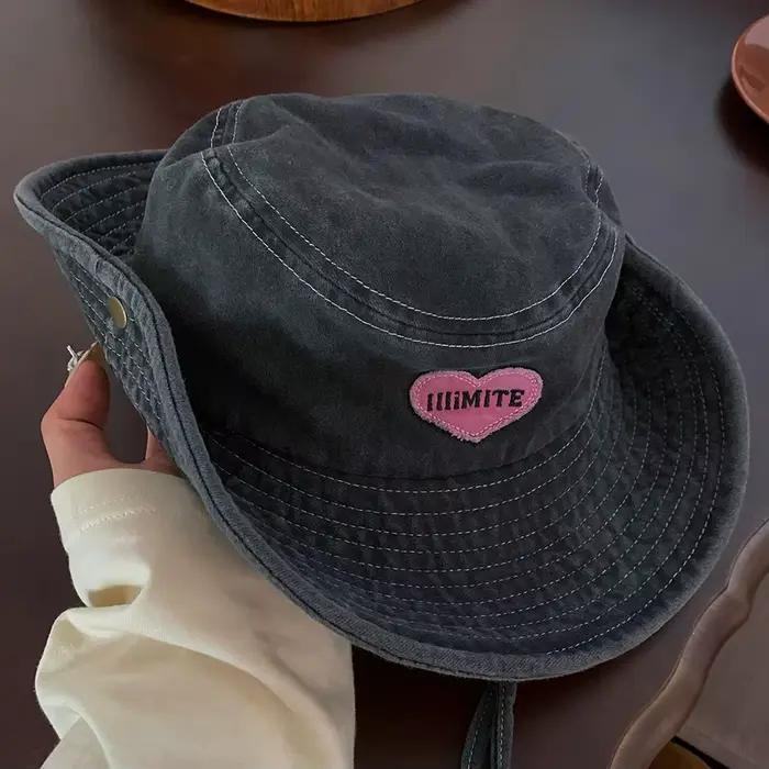 Chapeaux de soleil roses Style doux été Cowboy