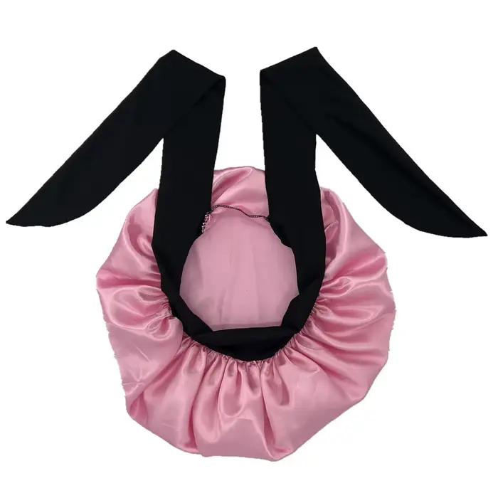 Bonnet en Satin soyeux avec bande de cravate élastique