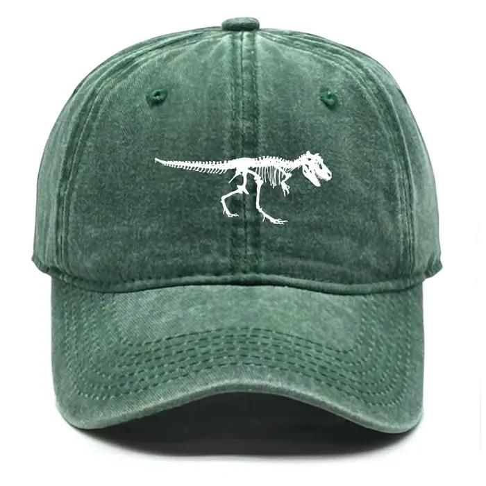 Casquette de baseball T-Rex Skull Skeleton style vintage délavé motif dinosaure fosseil pour hommes et femmes occasions extérieures et spéciales