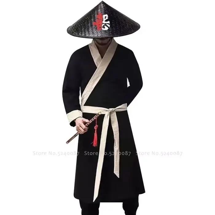 Chapeau en bambou tissé de Style chinois traditionnel Kung Fu