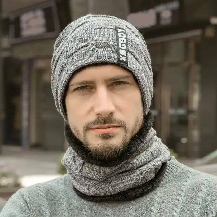 Bonnet et écharpe à doublure polaire chaude pour homme et femme, adapté pour le ski, l'escalade en montagne, les fêtes et les événements spéciaux, disponible en plusieurs couleurs