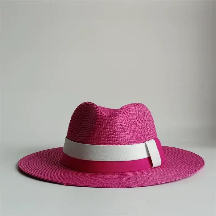 Chapeau de paille beige style coréen protection solaire pour homme femme voyage printemps été occassions spéciales