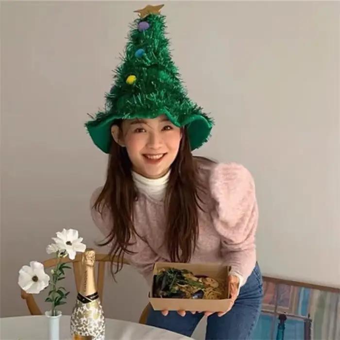 Chapeau de Noël avec petit bandeau d'arbre pour femmes et hommes, accessoire de cheveux de fête, photo amusante, décoration festive occasions spéciales