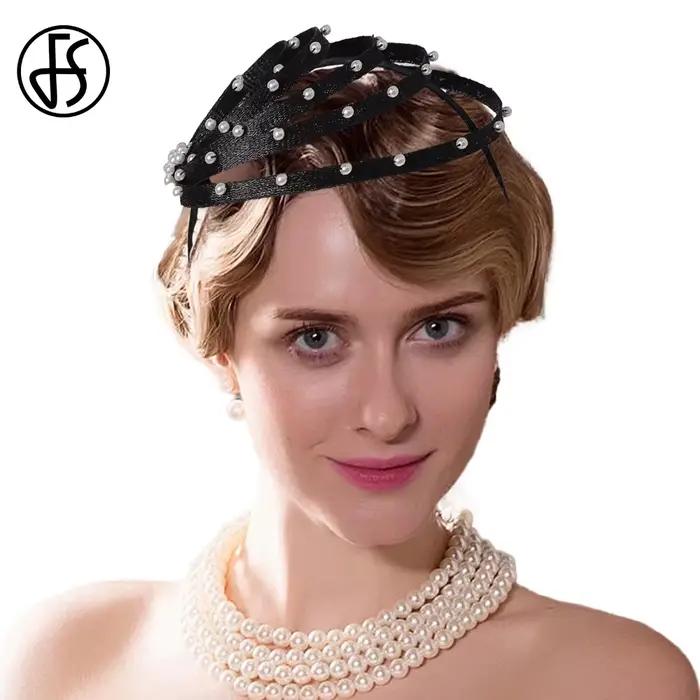FS Rose marine Cocktail fête chapeaux de luxe mariage Fascinators