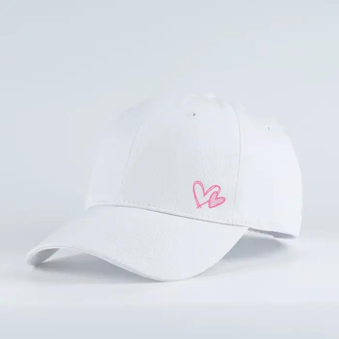 Casquette de baseball MLFO à double imprimé cœur rose