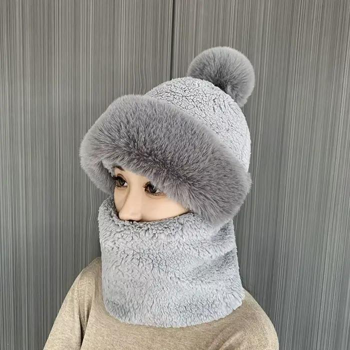 Extérieur femme plus chaud hiver capuche épaississement cou