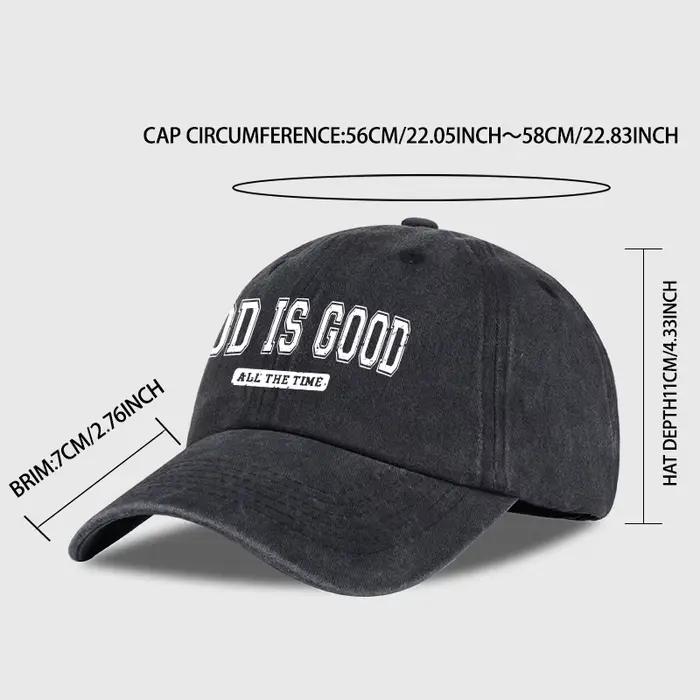 MLFO God is Good Casquette de baseball délavée Printemps/Été
