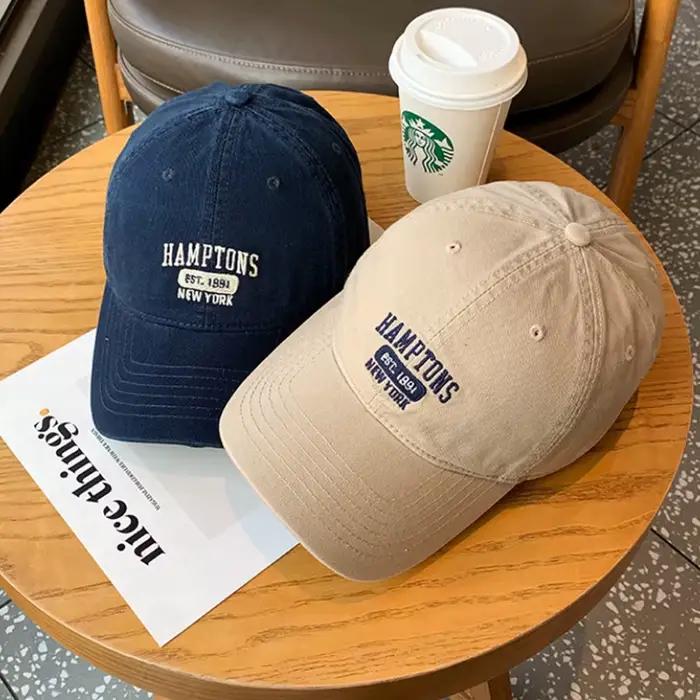 Décontractée Couleur Unie Femmes Casquette De Baseball Mode Lettre Broderie