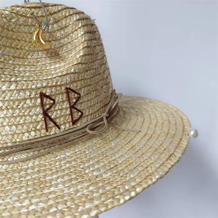 Chapeau de paille doré punk multifonction pour homme et femme, occasions extérieures et événements spéciaux