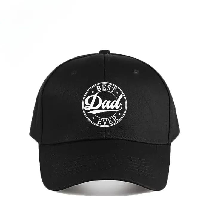 Casquette de baseball imprimée « Best Dad » pour couples