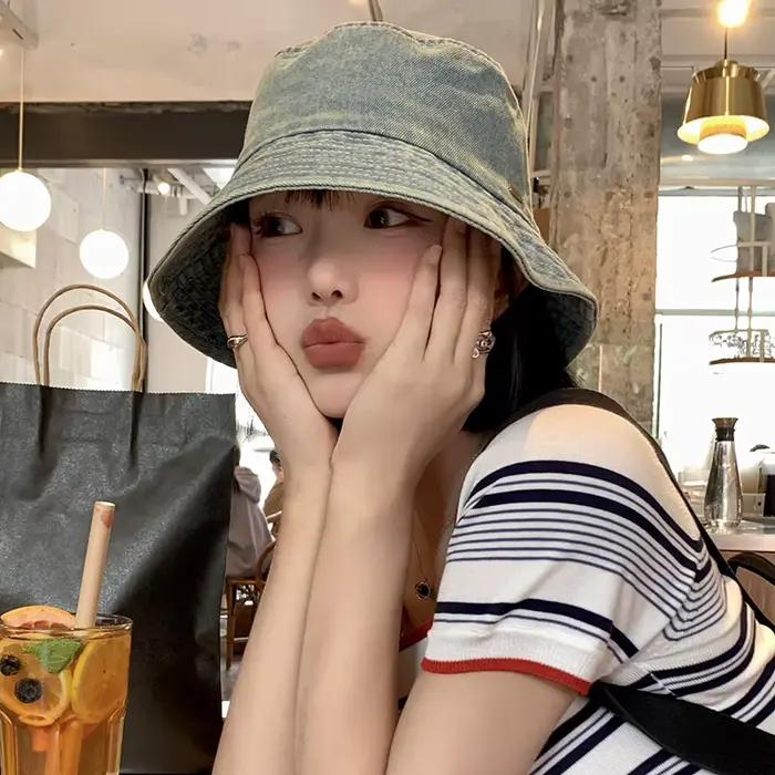 Chapeaux en denim vintage pour femmes et hommes