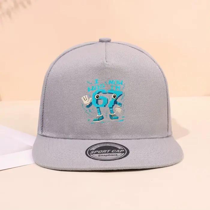 1 chapeau respirant à bord plat! Logo tendance 67 pixels + tour de tête réglable