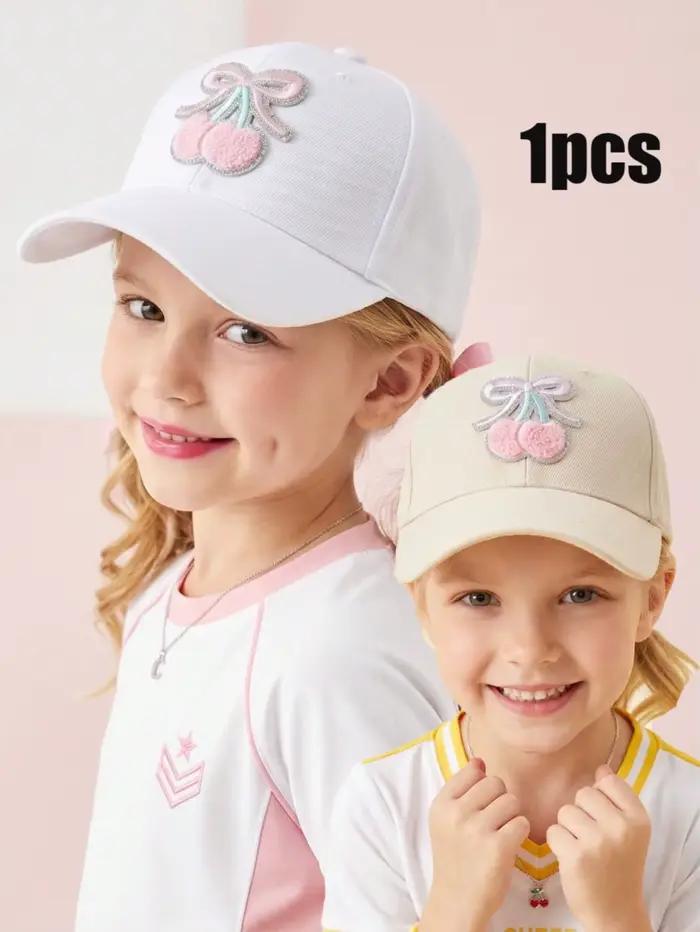 Casquette de baseball colorée pour filles de 5 à 10 ans