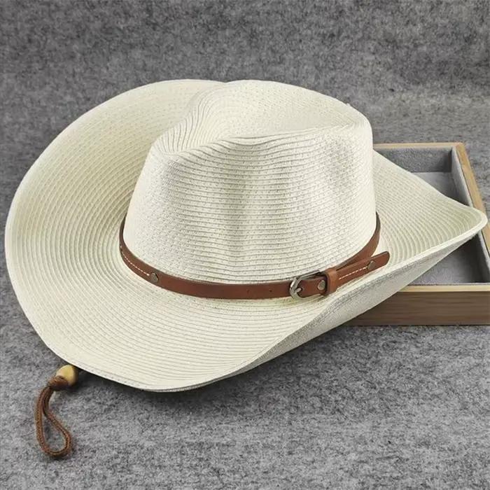 Chapeau de paille à large bord enroulable
